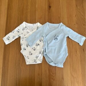Panda Print Blue and White Bodysuits